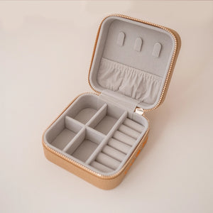 Cai & Jo Travel Linen Jewellery Case Square
