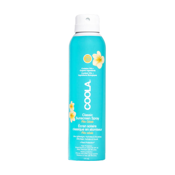 Coola Organic Suncream SPF 30 Pina Colada - Aluminium Spray Bottle