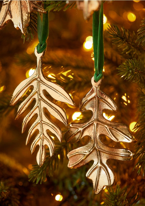 Namaste Botanical Leaf Christmas Tree Decoration - x8 Pack