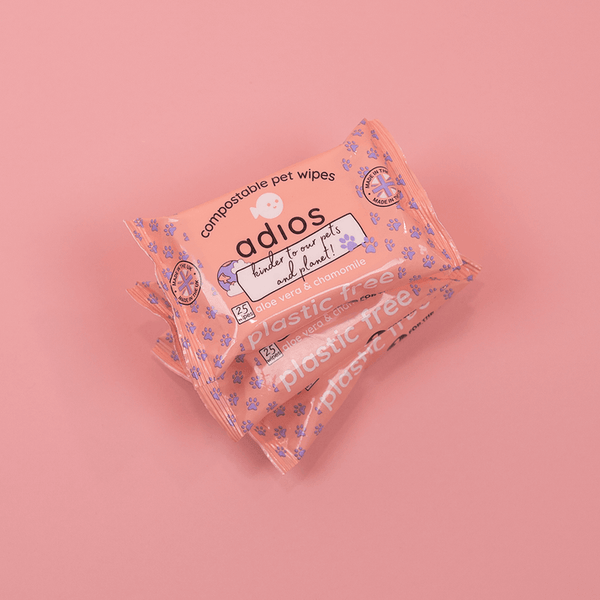 Adios Plastic Compostable 100% Compostable Pet Wet Wipes