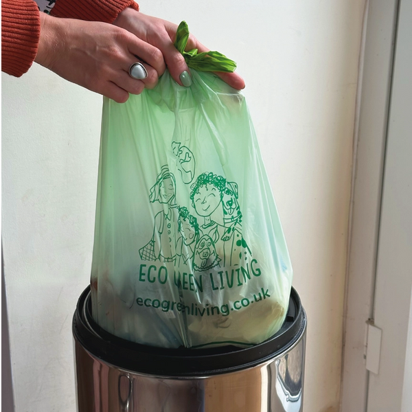 Eco Green Living Compostable Drawstring Bin Bags 40L - x25