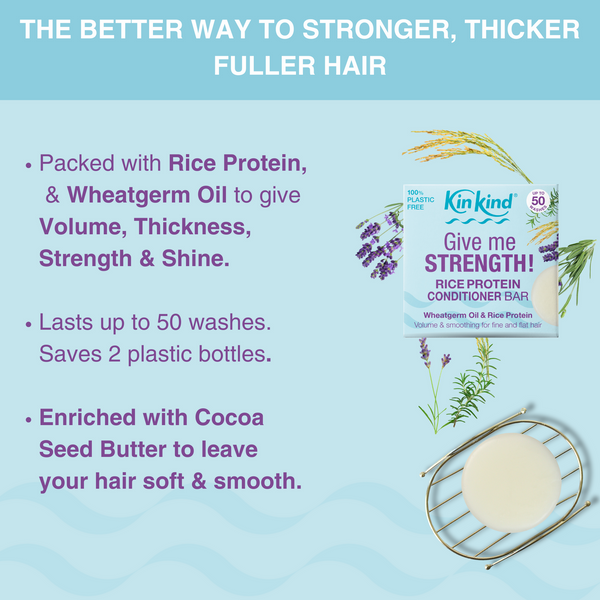KinKind Rice Water Conditioner Bar 50g - for Thin Hair