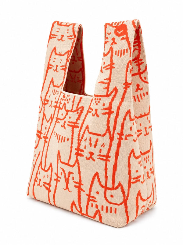 TOKEII Knitted Reusable Bag Medium - Recycled Polyester & Cotton Yarn
