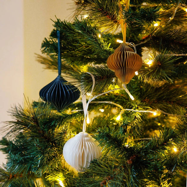 Talking Tables Honeycomb Christmas Baubles - x3 Pack