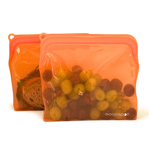 Moonmoon Reusable Silicone Food Bags Large - x2 Pack