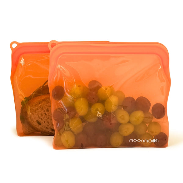 Moonmoon Reusable Silicone Food Bags Large - x2 Pack