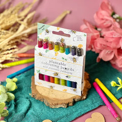Plantable Colouring Pencils x6 Pack - 100% Plastic Free