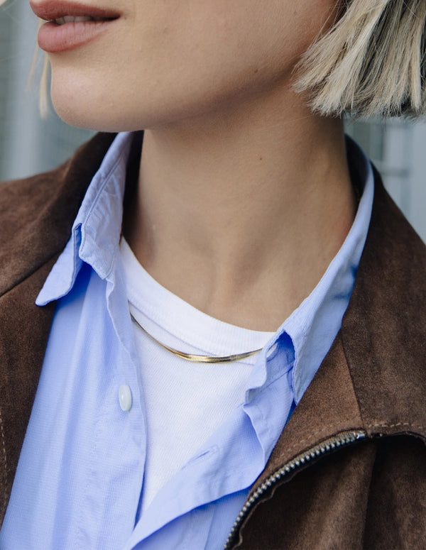 Nordic Muse Gold Snake Chain Waterproof Necklace