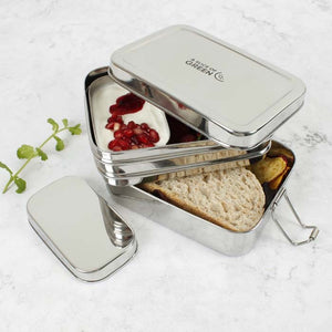A Slice Of Green Two Tier Lunchbox with Mini Container