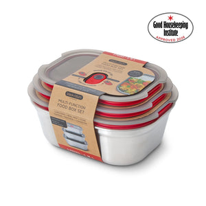 Black + Blum Stainless Steel Microwave-Safe & Leak Proof Lunch Box Set