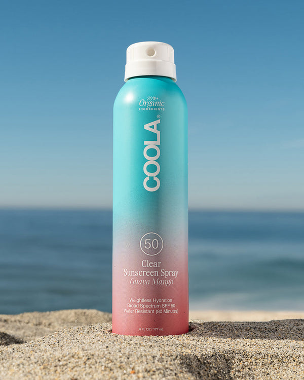 Coola Organic Suncream SPF 50 Guava Mango - Aluminium Spray Bottle