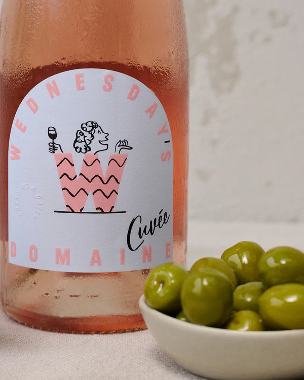 Wednesday's Domaine Curvee 0% Sparkling Rose Wine