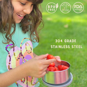 MoonMoon Stainless Steel Snack Pots - x3 Pack