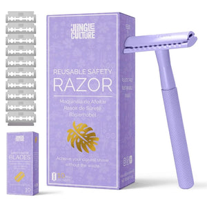 Jungle Culture Reusable Safety Razor + 10 Blades