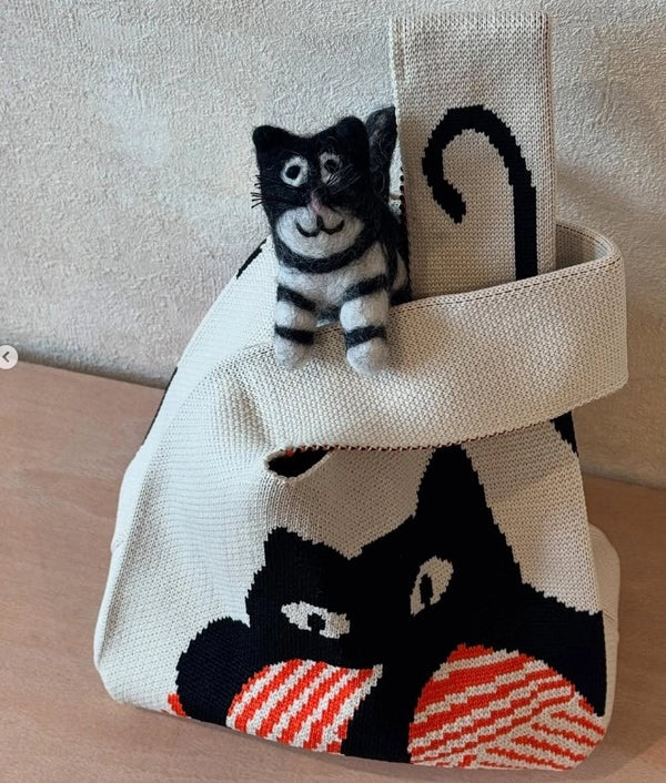 TOKEII Knitted Reusable Bag Medium - Recycled Polyester & Cotton Yarn