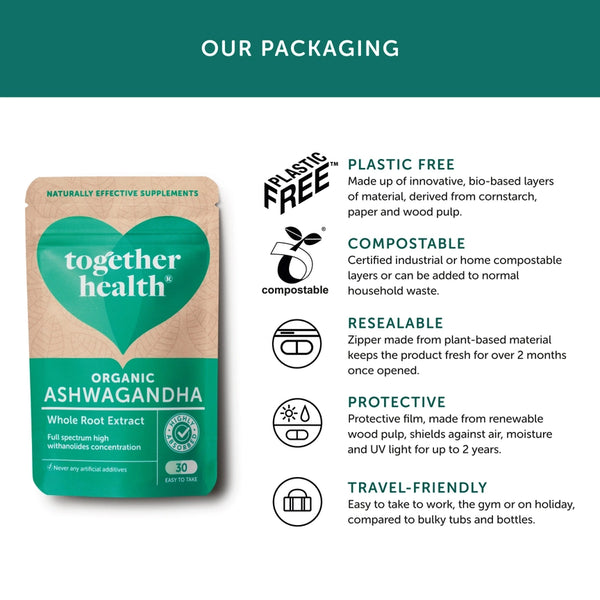 Together Health Ashwagandha Vegan & Organic Supplement x30 – Compostable Packet