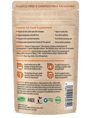 Together Health Vitamin K2 Vegan & Organic Supplement x30 – Compostable Packet