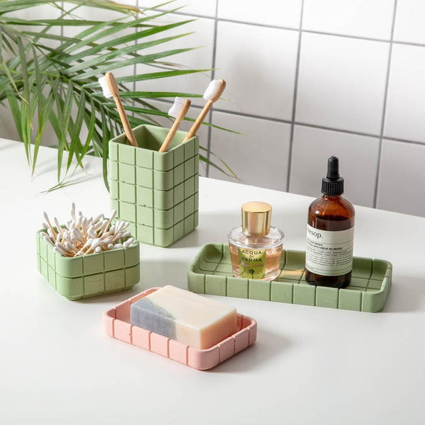 Block Design Handmade Eco Friendly Jesmonite Tile Square Pot