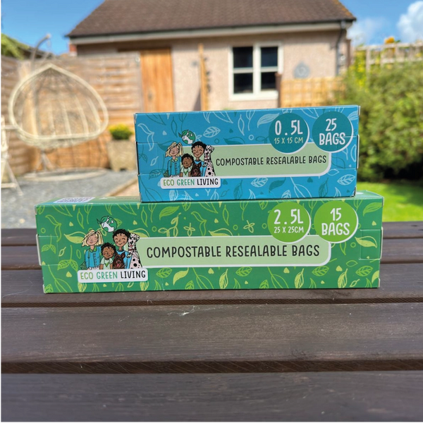 Eco Green Living Home Compostable Resealable Bags