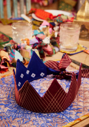 Namaste Recycled Sari Reusable Christmas Hat