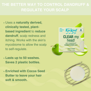 KinKind Anti Dandruff Conditioner Bar 50g - for Flaky Scalp