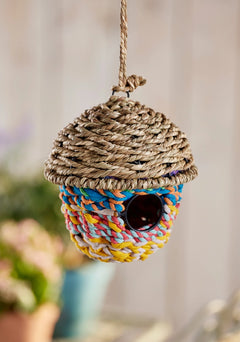 Namaste Recycled Sari Birdhouse - Acorn