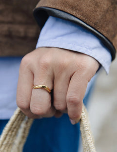Nordic Muse Gold Organic Flow Waterproof Ring