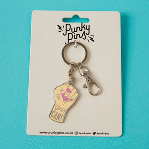 Punky Pins Enamel Keyring - Girls Can