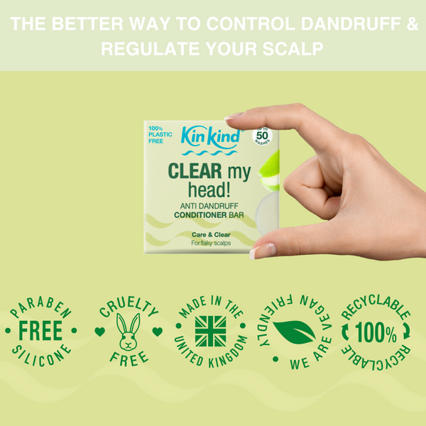 KinKind Anti Dandruff Conditioner Bar 50g - for Flaky Scalp
