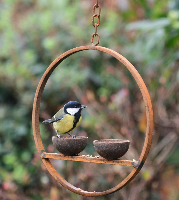 Savage Works Steel Hanging Double Bird Feeder