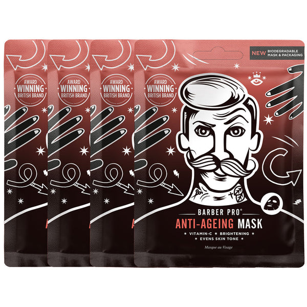 BARBERPRO 100% Compostable Sheet Face Mask for Men - Anti-Ageing