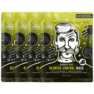 BARBERPRO 100% Compostable Sheet Face Mask for Men - Blemish Control