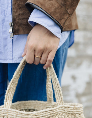 Nordic Muse Gold Organic Flow Waterproof Ring