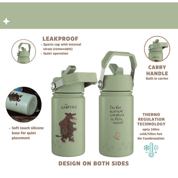 One Green Bottle Stainless Steel Kids Water Bottle 400ml - Gruffalo
