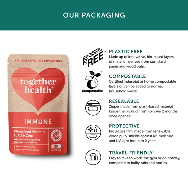 Together Health Immune System Vegan & Organic Supplement x30 – Compostable Packet