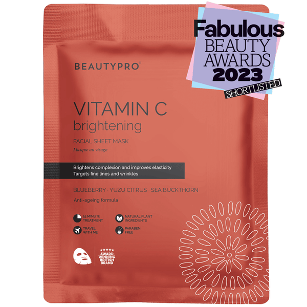 BEAUTYPRO 100% Compostable Sheet Face Mask - Vitamin-C Brightening Sheet Mask