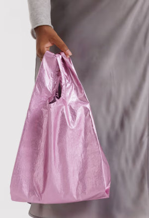 BAGGU MEMBERSHIP - FREE Reusable Packable Recycled Bag - Baby - Blush Metallic