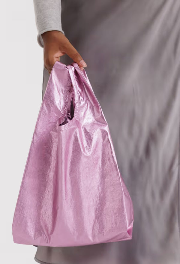 BAGGU MEMBERSHIP - FREE Reusable Packable Recycled Bag - Baby - Blush Metallic