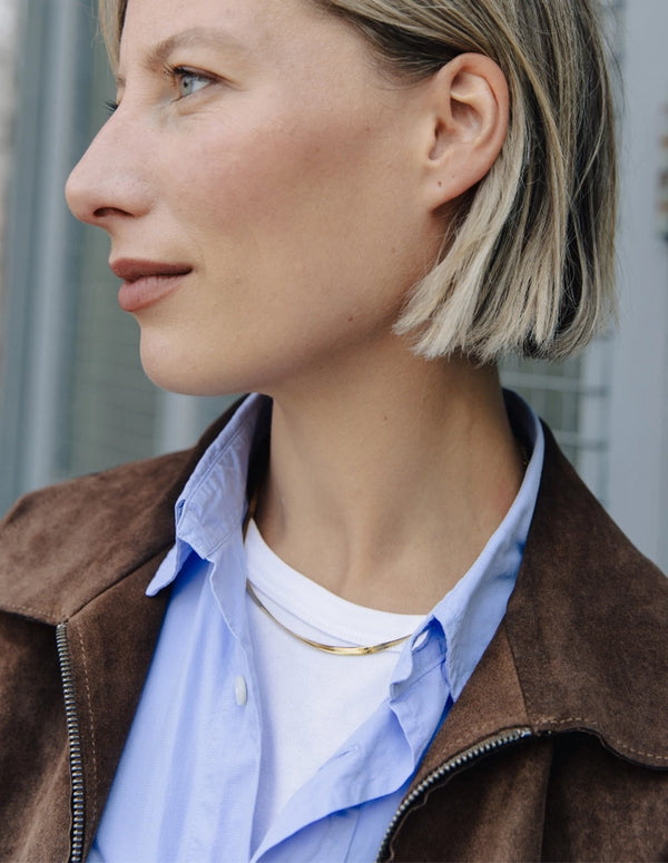 Nordic Muse Gold Snake Chain Waterproof Necklace