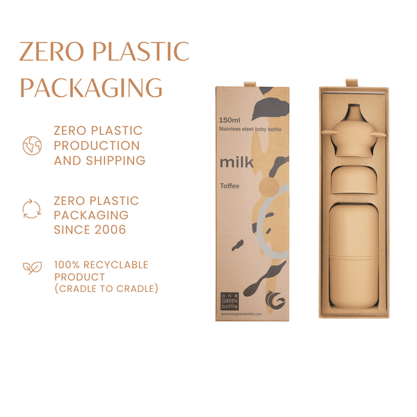 One Green Bottle Stainless Steel Baby Bottle 150ml