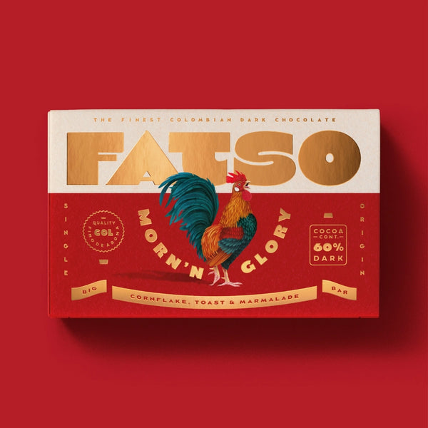 FATSO Vegan Chunky Chocolate Bar 150g - Morn'n Glory Cornflake, Toast and Marmalade
