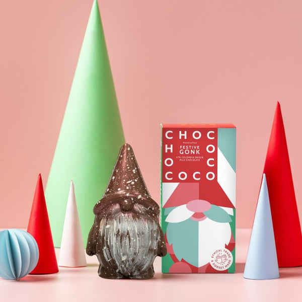 Chococo 47% Colombia Milk Chocolate Christmas Jolly Gonk - Plastic Free