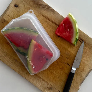 Moonmoon Reusable Silicone Food Storage Bags Small - x2 Pack