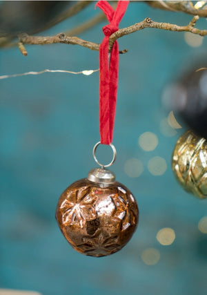 Namaste Recycled Glass Christmas Tree Decoration - x5 Pack