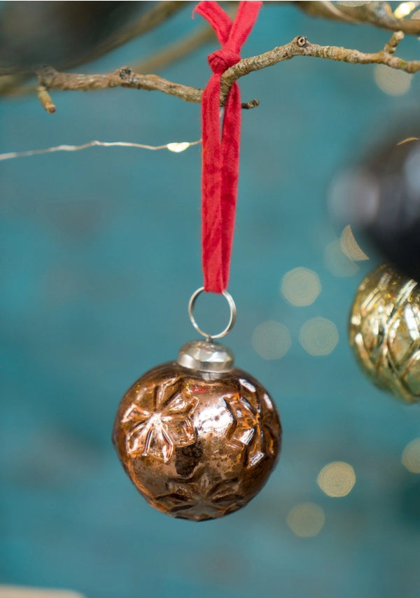 Namaste Recycled Glass Christmas Tree Decoration - x5 Pack