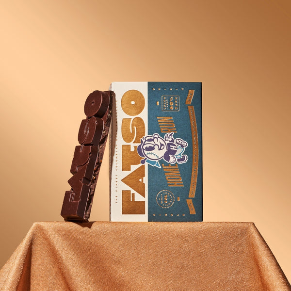 FATSO Vegan Chunky Chocolate Bar 150g - Home Run Stalted Pretzel, Almond and Honeycomb