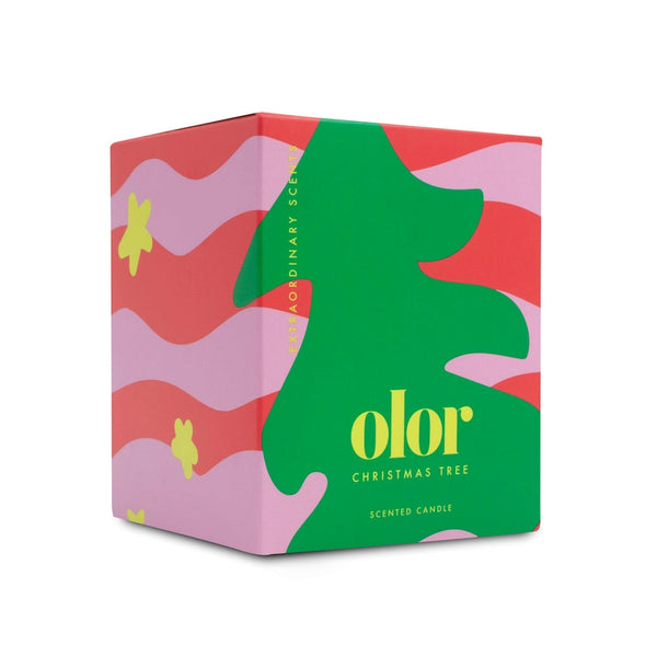 OLOR Christmas Tree Soy Wax Christmas Candle