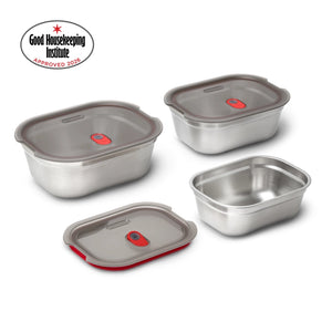 Black + Blum Stainless Steel Microwave-Safe & Leak Proof Lunch Box Set