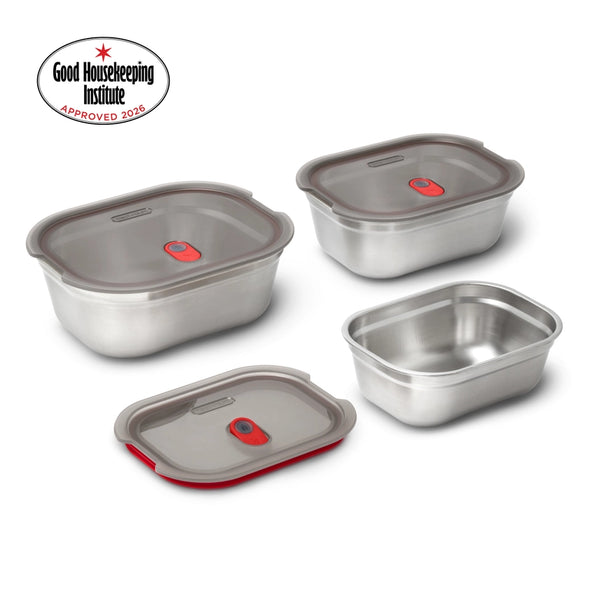 Black + Blum Stainless Steel Microwave-Safe & Leak Proof Lunch Box Set