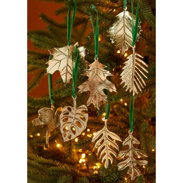 Namaste Botanical Leaf Christmas Tree Decoration - x8 Pack